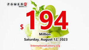 3位得主获得了二奖；Powerball 头奖累积至 $194,000,000。